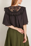 Sea Shanna Lace Capelet Top in Black