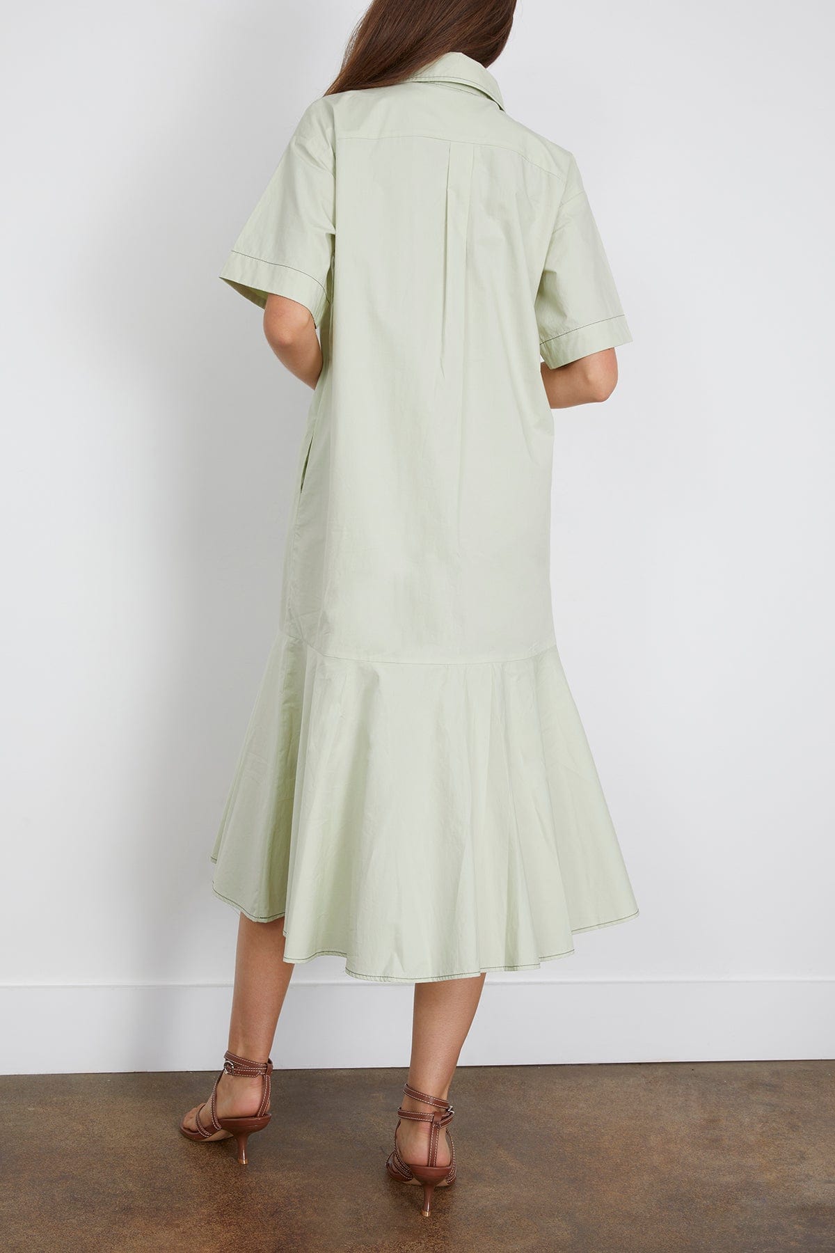 Sea Sullivan Sportswear Midi Shirt Dress in Seafoam