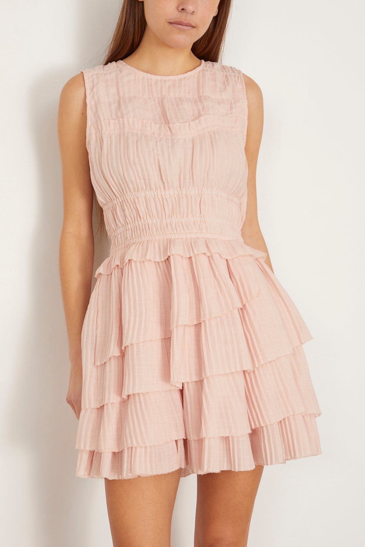 Sea Thalia Ramie Tank Mini Dress in Blush