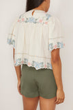 Sea Tops Vesna Embroidered Short Sleeve Top in White SEA Vesna Embroidered Short Sleeve Top in White