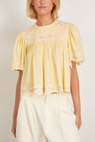 Sea Tops Vesna Embroidered Short Sleeve Top in  Yellow SEA Vesna Embroidered Short Sleeve Top in  Yellow