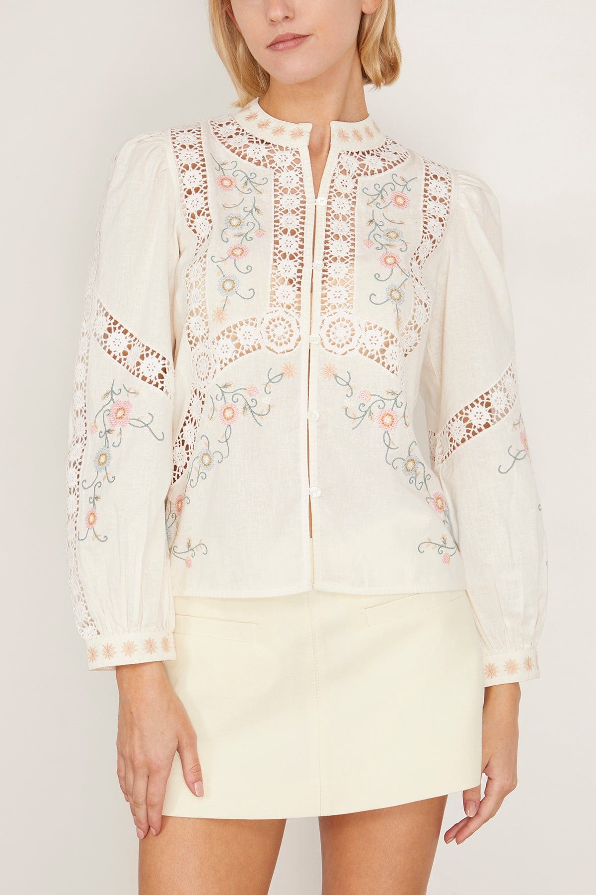 Sea Tops Vesna Embroidery Blouse in White SEA Vesna Embroidery Blouse in White