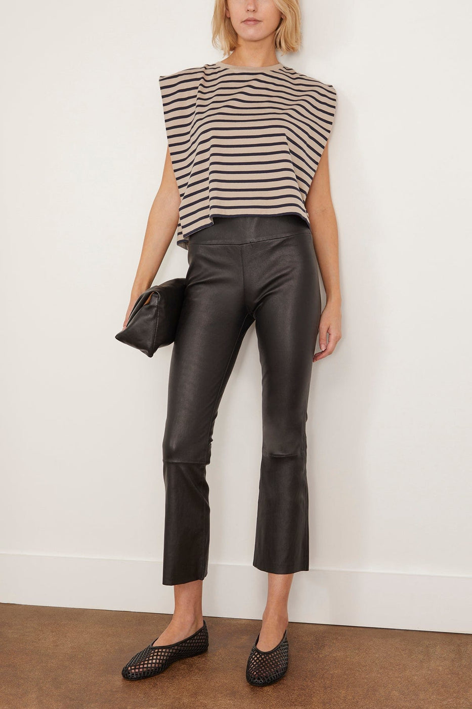 SPRWMN Pants Crop Flare in Black SPRWMN Crop Flare in Black