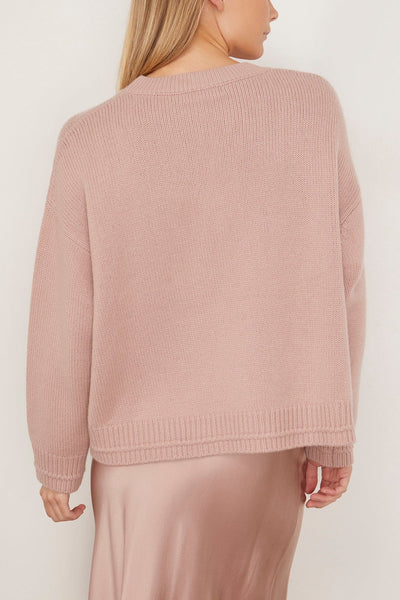 Sablyn Sweaters Alston Boyfriend Crewneck in Adobe Rose Sablyn Alston Boyfriend Crewneck in Adobe Rose