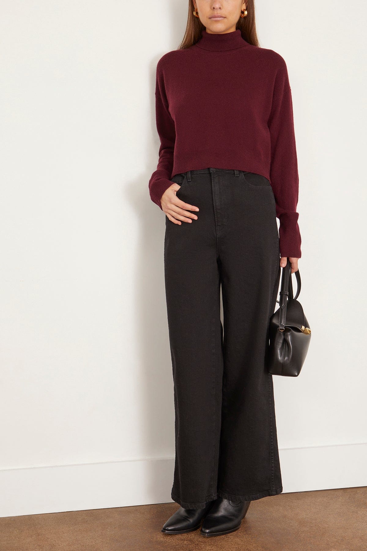 Sablyn Sweaters Sable Turtleneck Sweater in Bordeaux Sablyn Sable Turtleneck Sweater in Bordeaux