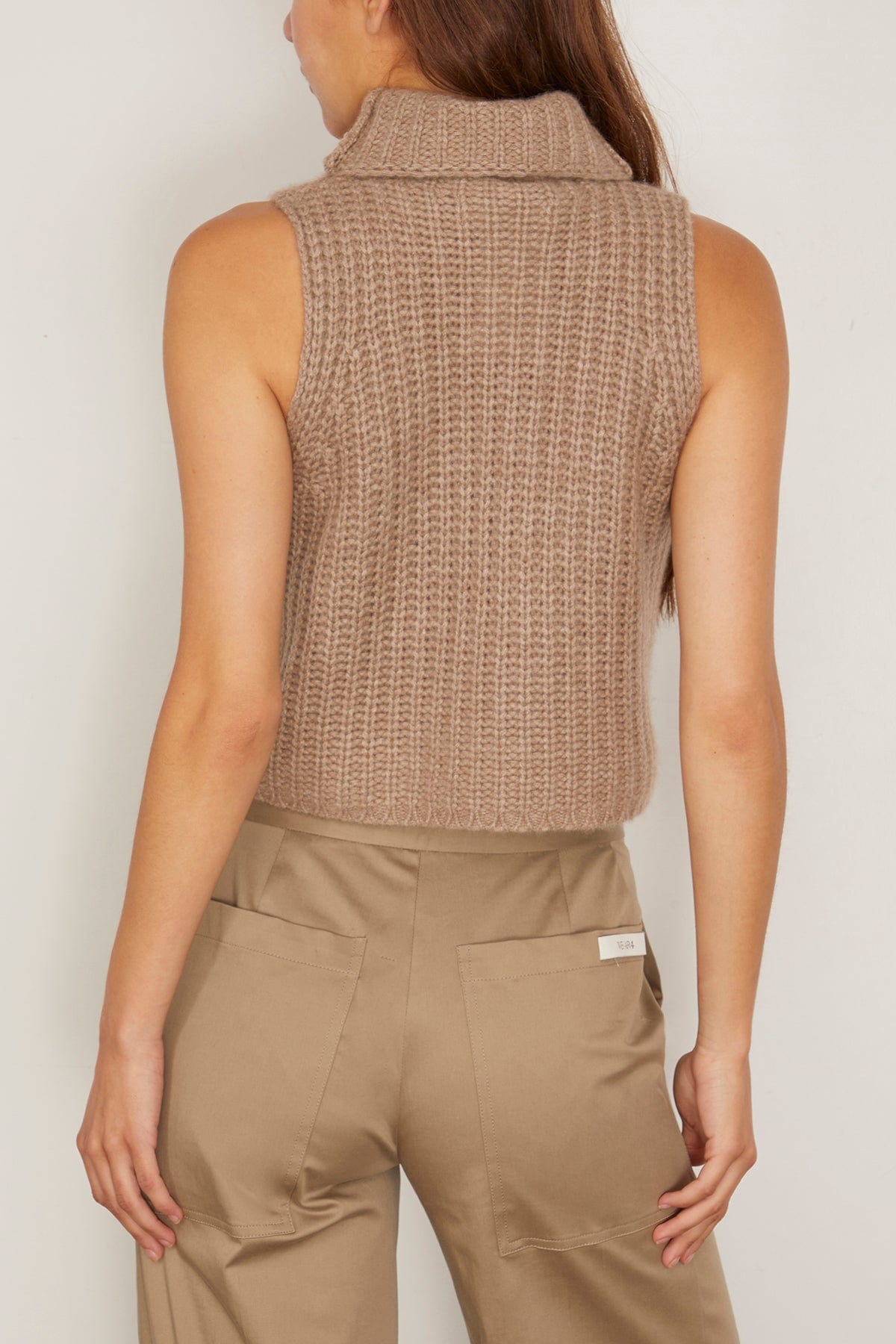 Sablyn Saige Cropped Turtleneck in Eco Gravel
