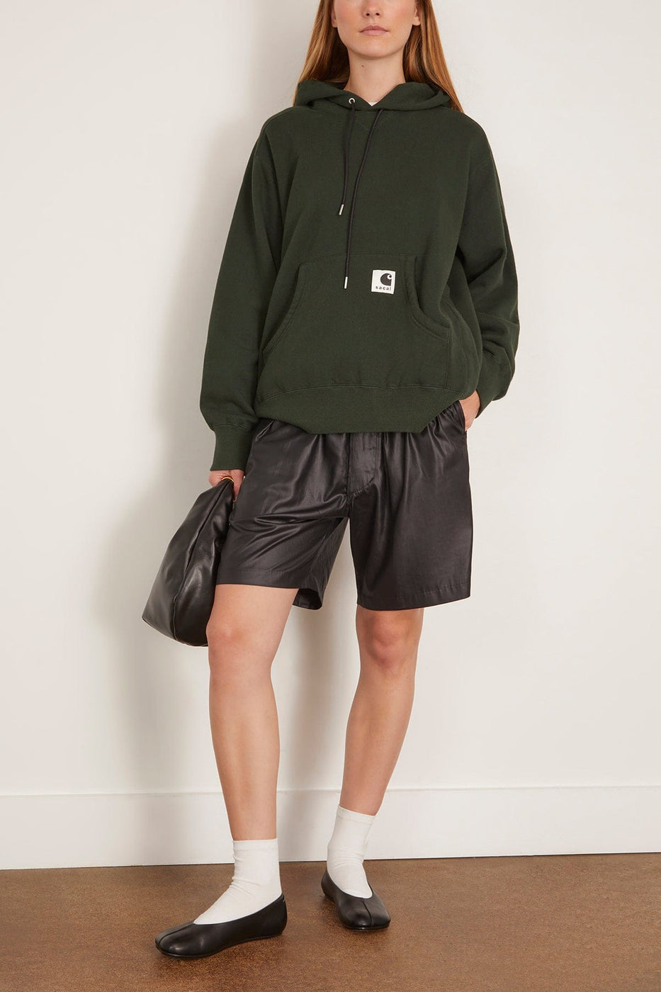 Sacai x Carhartt WIP Carhartt WIP Cotton Jersey Hoodie in Green