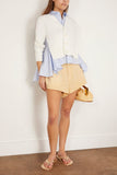 Sacai Sweaters Cotton Poplin x Knit Cardigan in Off White and Light Blue Sacai Cotton Poplin x Knit Cardigan in Off White and Light Blue