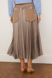 Sacai Skirts Denim Mix Skirt in Beige Sacai Denim Mix Skirt in Beige