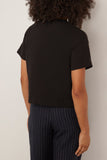 Sacai Tops Emblem Cotton Jersey T-Shirt in Black Sacai Emblem Cotton Jersey T-Shirt in Black