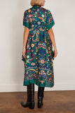 Sacai Floral Print Dress in Green