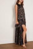 Sacai Floral Print Dress in Navy