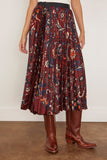 Sacai Floral Print Skirt in Bordeaux
