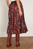 Sacai Floral Print Skirt in Bordeaux