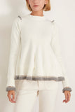 Sacai Knit Pullover in Off White