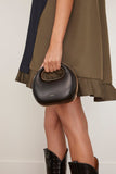 Sacai Leather Round Bag in Black