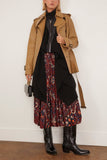 Sacai Leather Wool Knit Jacket in Beige/Black