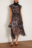 Sacai Paisley Print Dress in Black