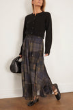 Sacai Skirts Plaid Print Skirt in Khaki x Navy Sacai Plaid Print Skirt in Khaki x Navy