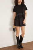 Sacai Poplin Cotton Jersey T-Shirt in Black
