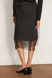 Sacai Sequin Embroidery Skirt in Black