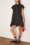 Sacai Casual Dresses Suiting x Satin Dress in Black Sacai Suiting x Satin Dress in Black