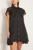 Sacai Casual Dresses Suiting x Satin Dress in Black Sacai Suiting x Satin Dress in Black