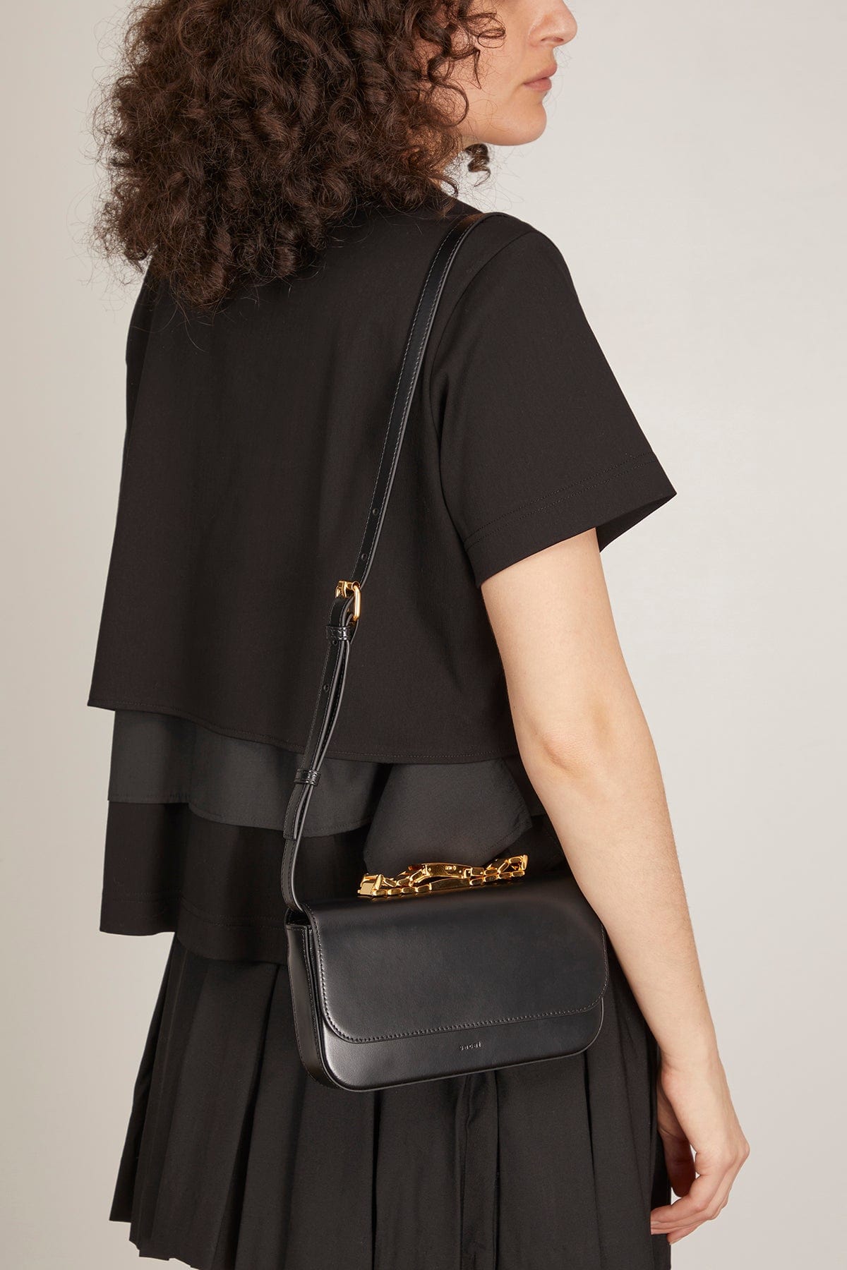 Sacai Watch Belt Wide Bag in Black