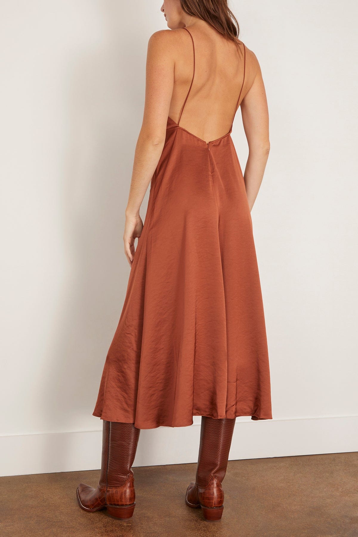 Saint Art - Saint Art Fallon Open Back Slip Dress in Rust XXS - Hampden Clothing Saint Art - Saint Art Fallon Open Back Slip Dress in Rust XXS - Hampden Clothing