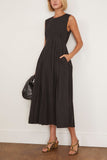 Saint Art Judson Pleated Maxi Dress in Black