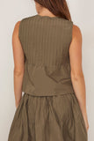 Saint Art Nina Tie Front Top in Olive