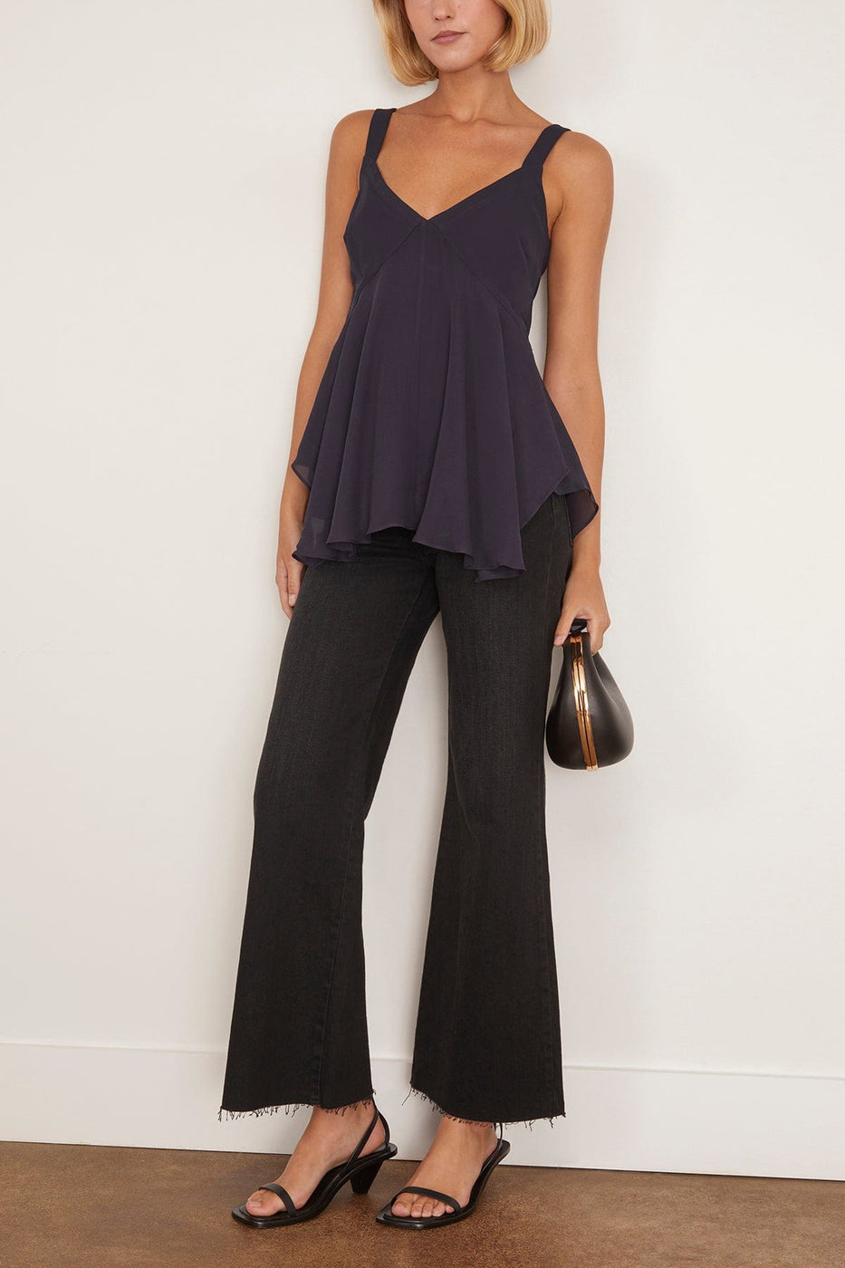 Saint Art Raina Handkerchief Top in Navy