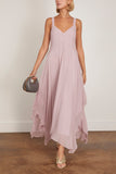 Saint Art Riley Handkerchief Dress in Dusty Pink