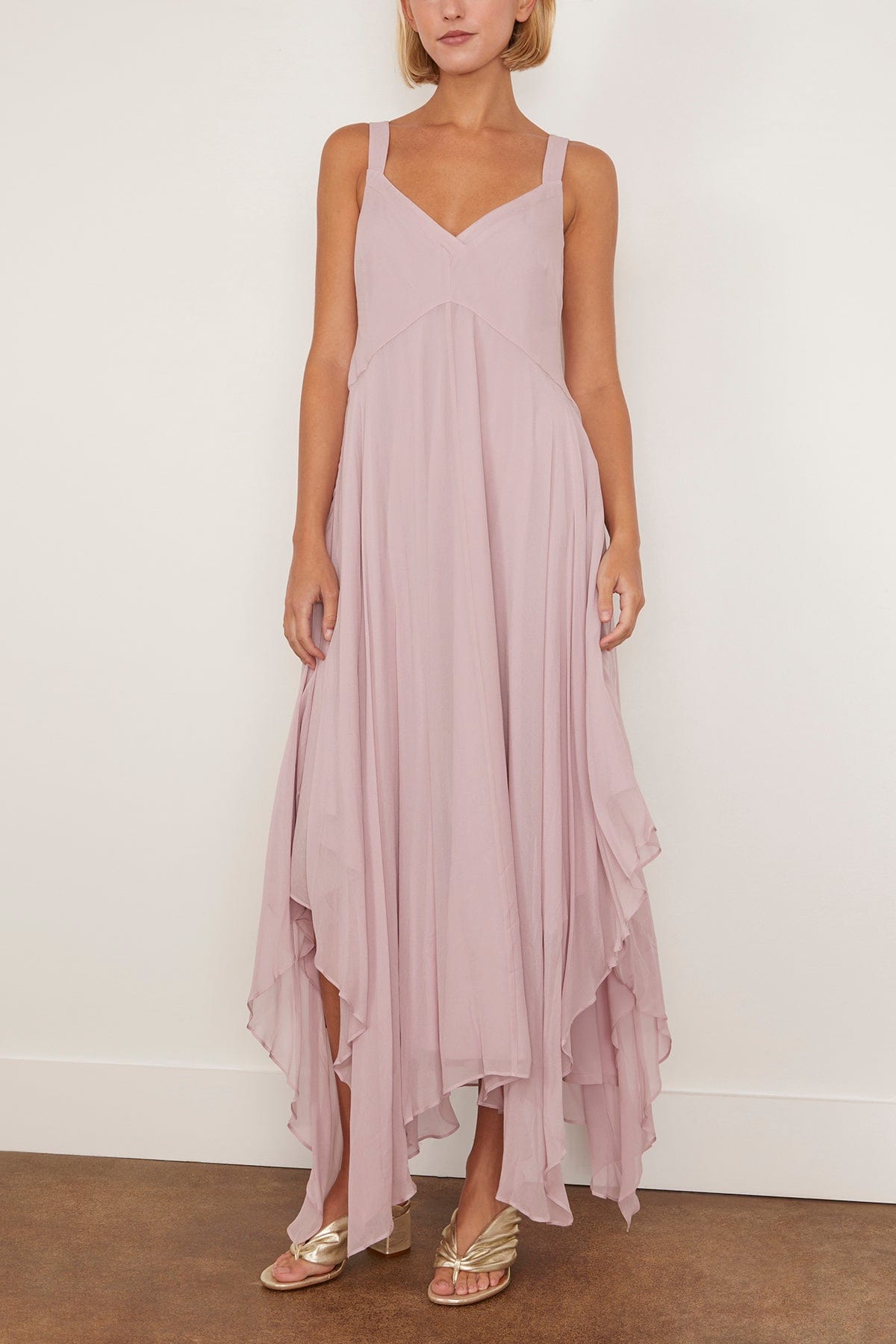 Saint Art Riley Handkerchief Dress in Dusty Pink Hampden Clothing Saint Art Riley Handkerchief Dress in Dusty Pink Hampden Clothing