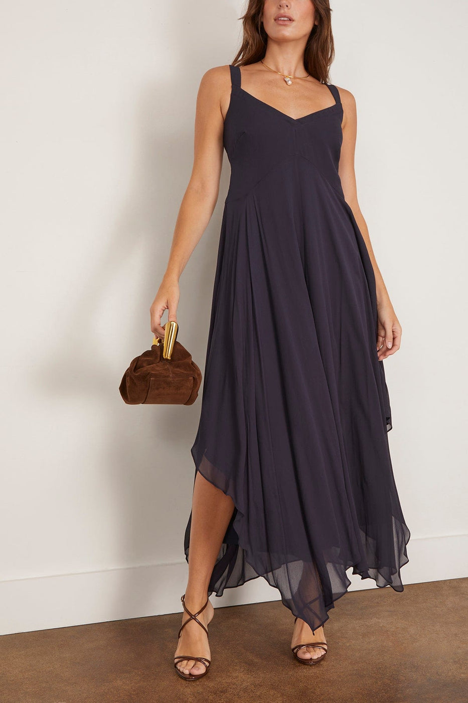 Riley Handkerchief Dress Navy / L by Saint Art NY