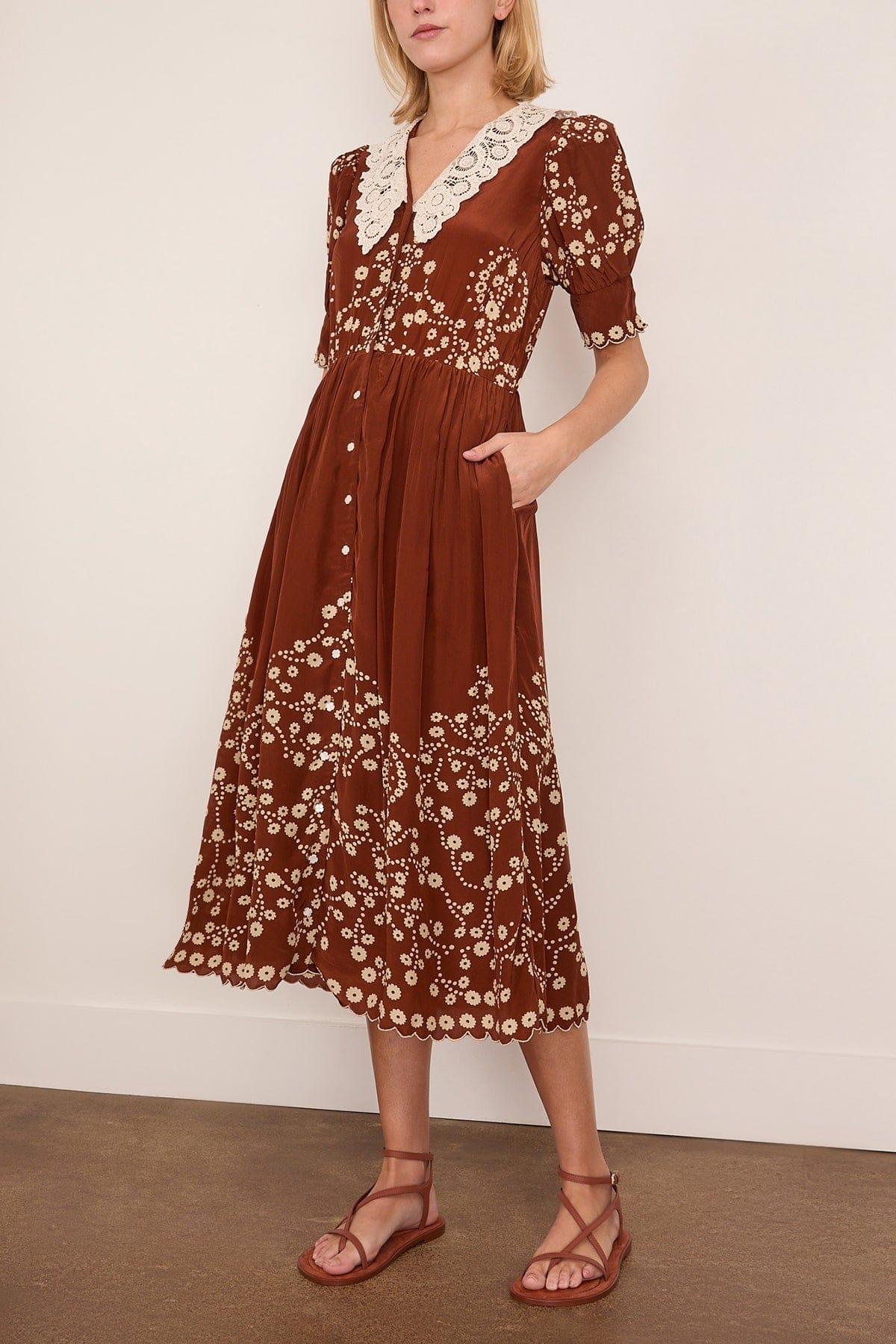 Sea Frances Midi Dress - Brown Sea Frances Midi Dress - Brown