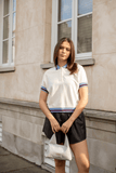 Marni Short Sleeve Polo in Bone