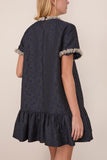 Simkhai Alison Short Sleeve Mini Dress in Midnight