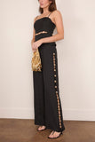 Simkhai Cayman Wide Leg Pant in Black