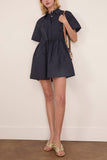 Simkhai Dawson Shirt Dress in Dark Midnight
