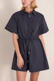 Simkhai Dawson Shirt Dress in Dark Midnight