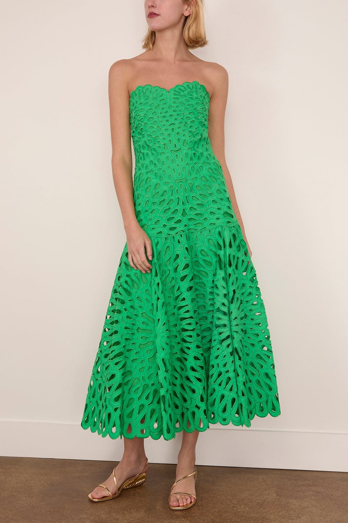 Simkhai Florence Midi Dress in Parakeet Hampden Clothing Simkhai Florence Midi Dress in Parakeet Hampden Clothing