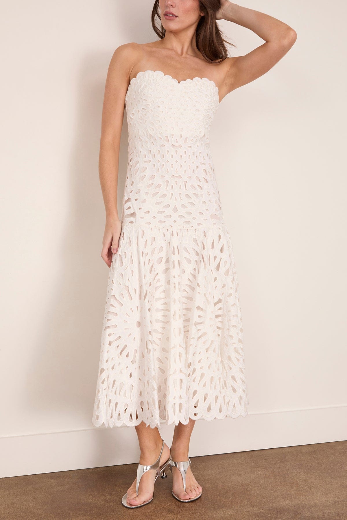 Florence Midi Dress in White Florence Midi Dress in White