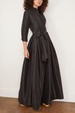 Simkhai Gowns Julip Short Sleeve Belted Gown in Black Simkhai Julip Short Sleeve Belted Gown in Black