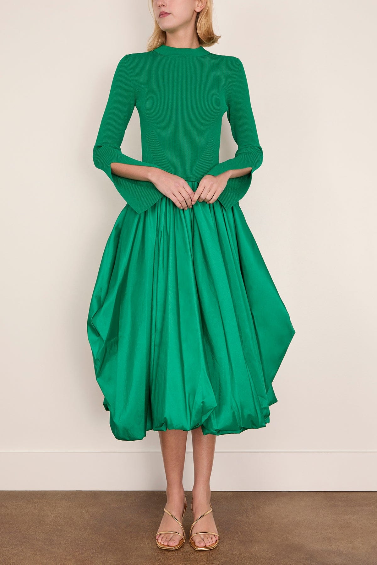 SIMKHAI Kenlie Midi Dress in Dark Green - Size M SIMKHAI Kenlie Midi Dress in Dark Green - Size M