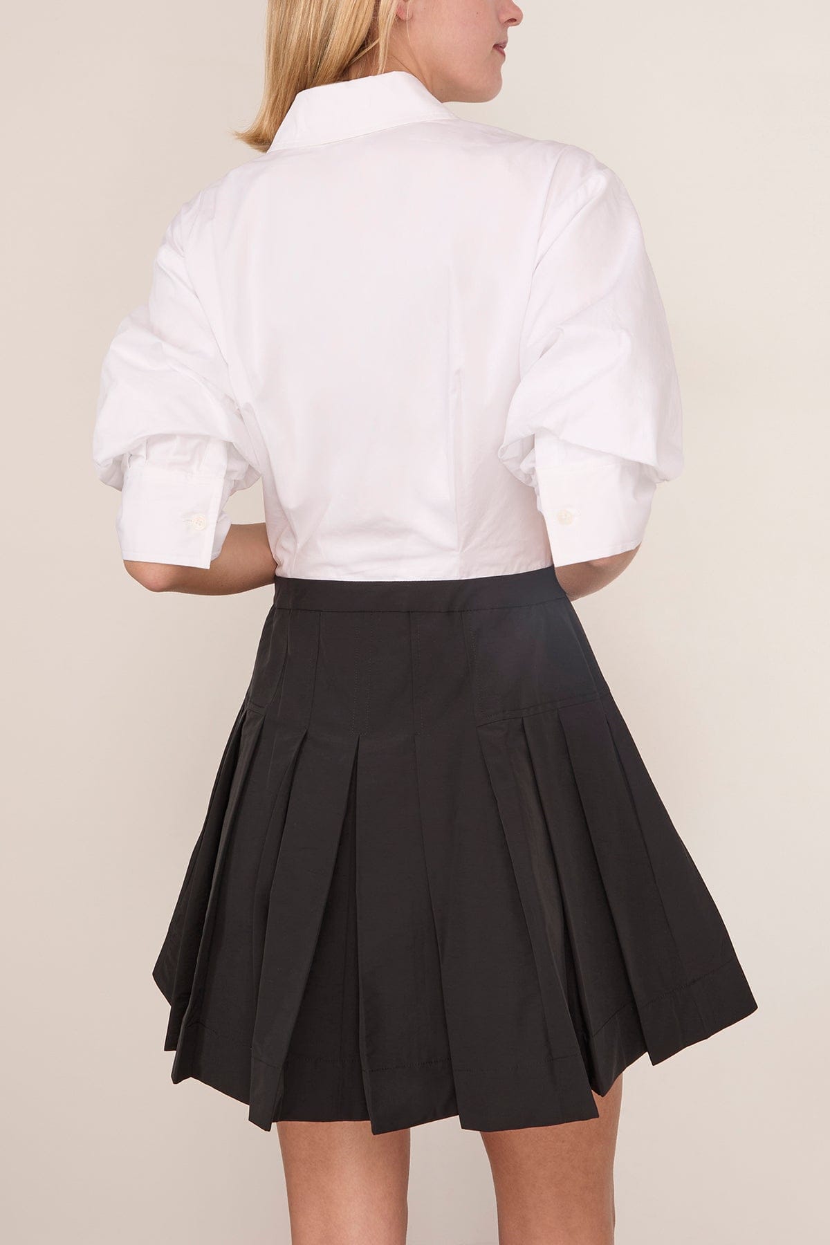 Simkhai Sinclair Short Sleeve Combo Mini Dress in White Multi