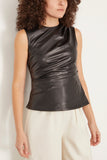 Simkhai Tops Wynter Sleeveless Draped Top in Black Simkhai Wynter Sleeveless Draped Top in Black