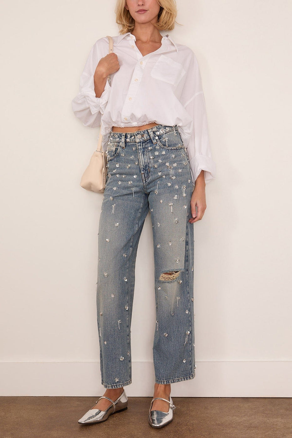 Simkhai Zealand Embellished Pant in Hollywood