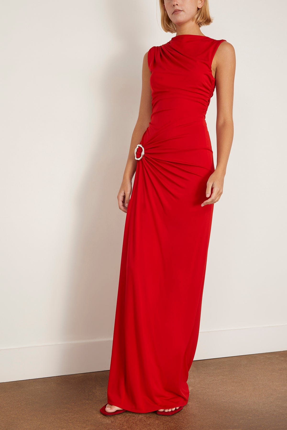 Simkhai Blaine Sleeveless Gown in Crimson