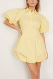 Simkhai Casual Dresses Cleo Balloon Pintuck Mini Dress in Buttercream Simkhai Cleo Balloon Pintuck Mini Dress in Buttercream